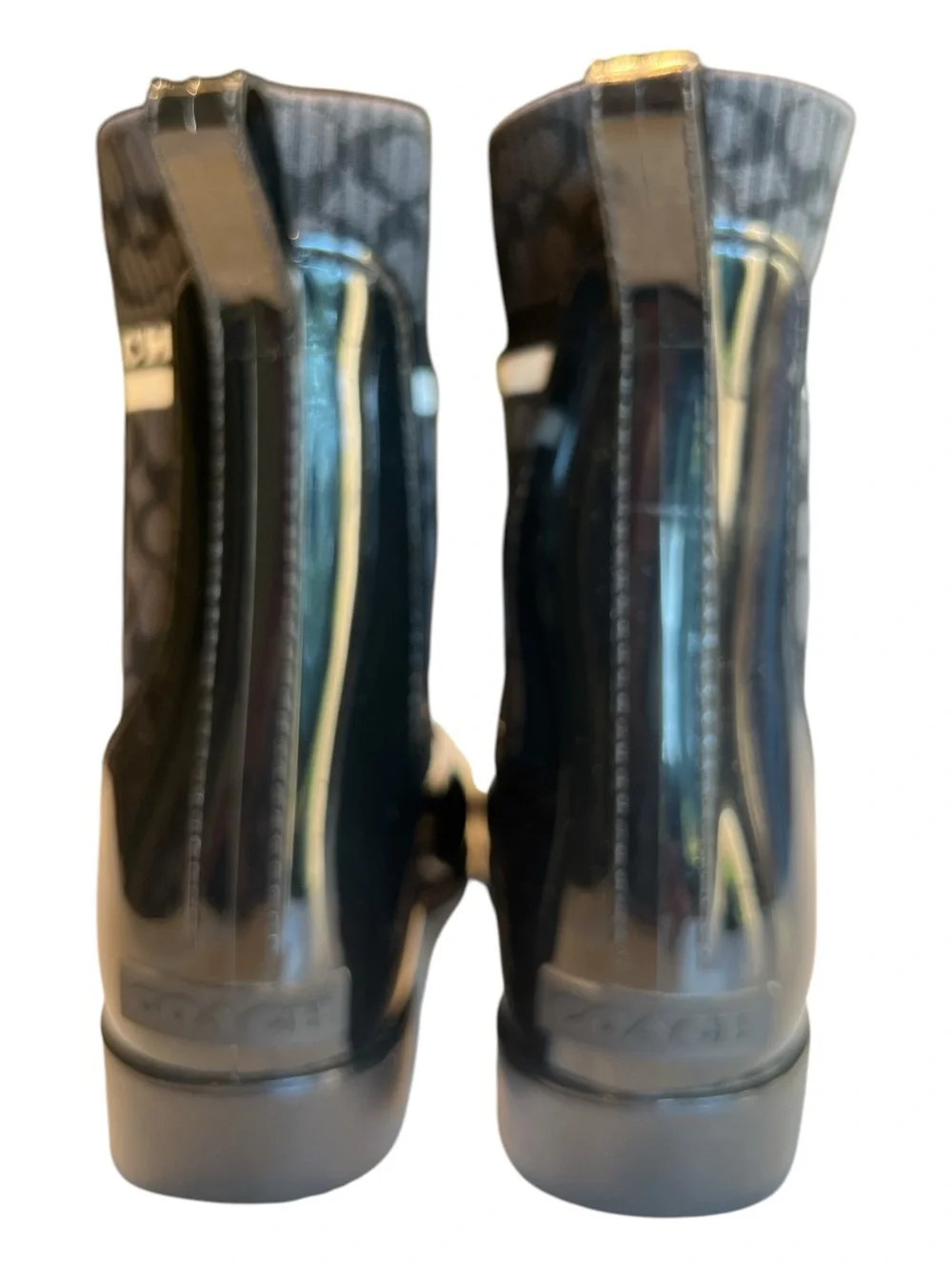 Coach Women’s Rivington Signature Logo Rain Bootie, Size 7 Black